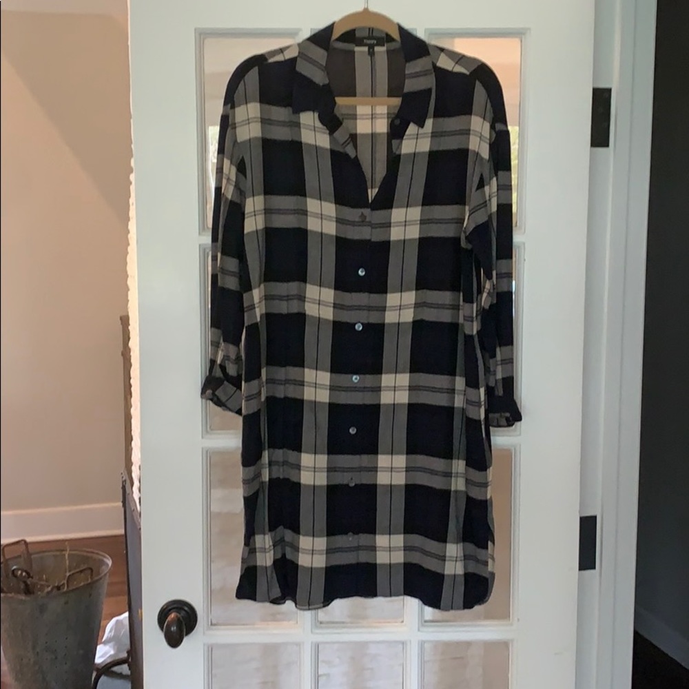 Women’s Long Sleeve Plaid Dress
